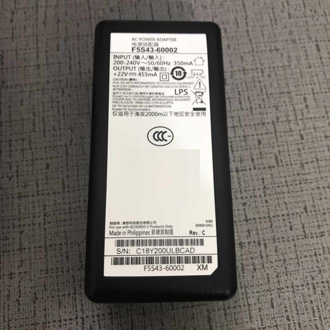 HP 1110 1112 2600 3700 3830 3832 3833 Ϳ F5S43-60002 F5S43-60001, 22V, 455mA, 1PC